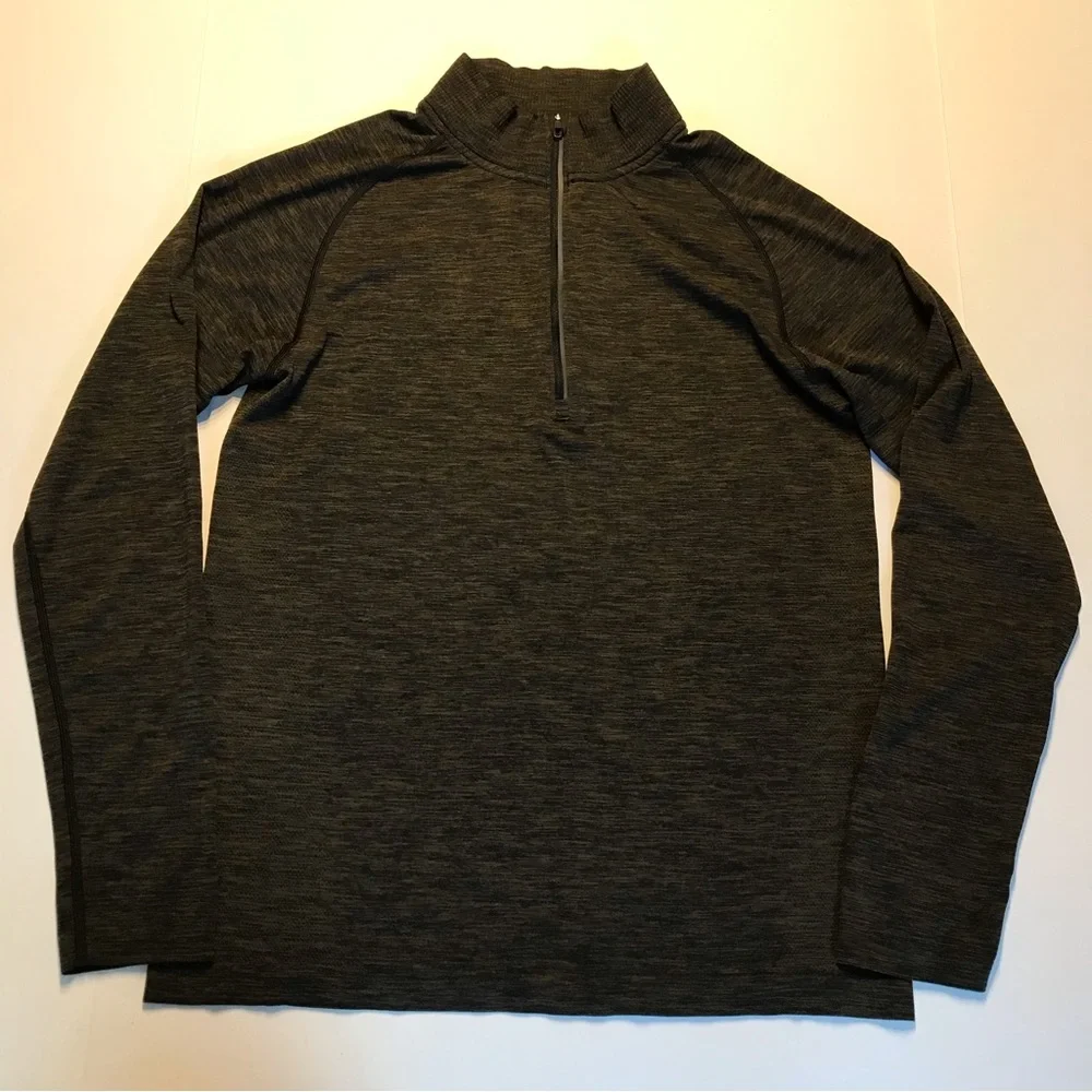 Lululemon Metal Vent Tech 1/2 Zip Deep Meadow / Black Sz Medium Men’s